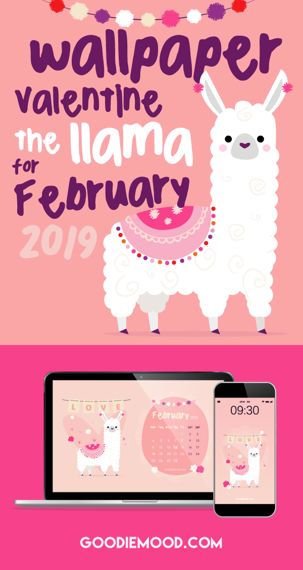 Download Your Free Wallpaper Valentine The Cute Llama - Cute Llama Wallpaper Iphone , HD Wallpaper & Backgrounds