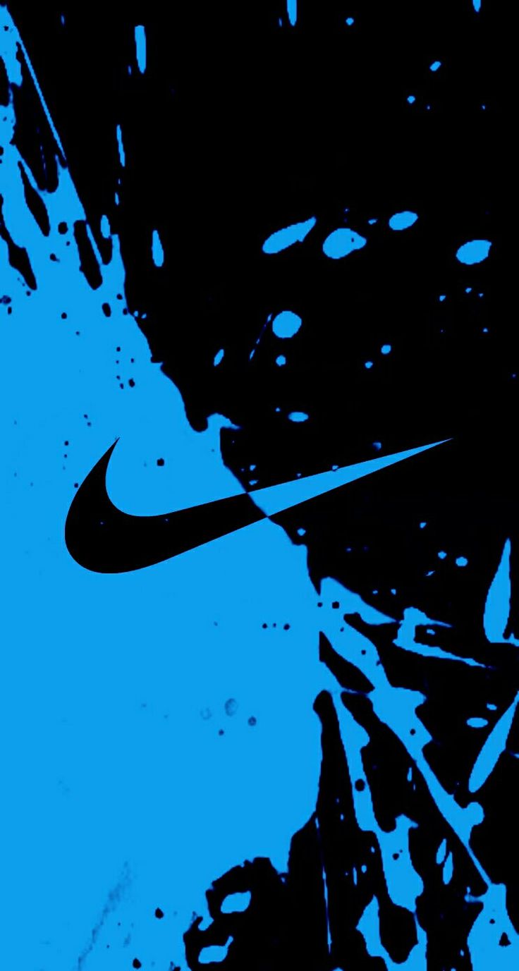 Blue Nike Wallpaper Iphone 6 Resolution - Blue And Black Nike Logo , HD Wallpaper & Backgrounds