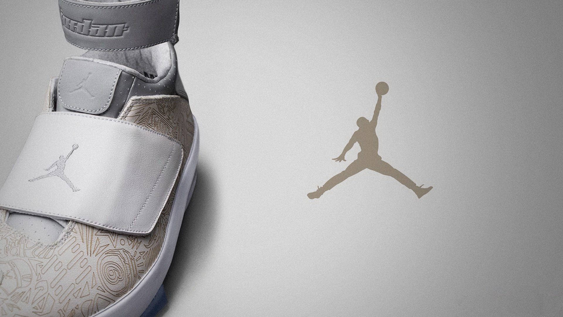 Air Jordan Wallpaper - White Jordans With Straps , HD Wallpaper & Backgrounds
