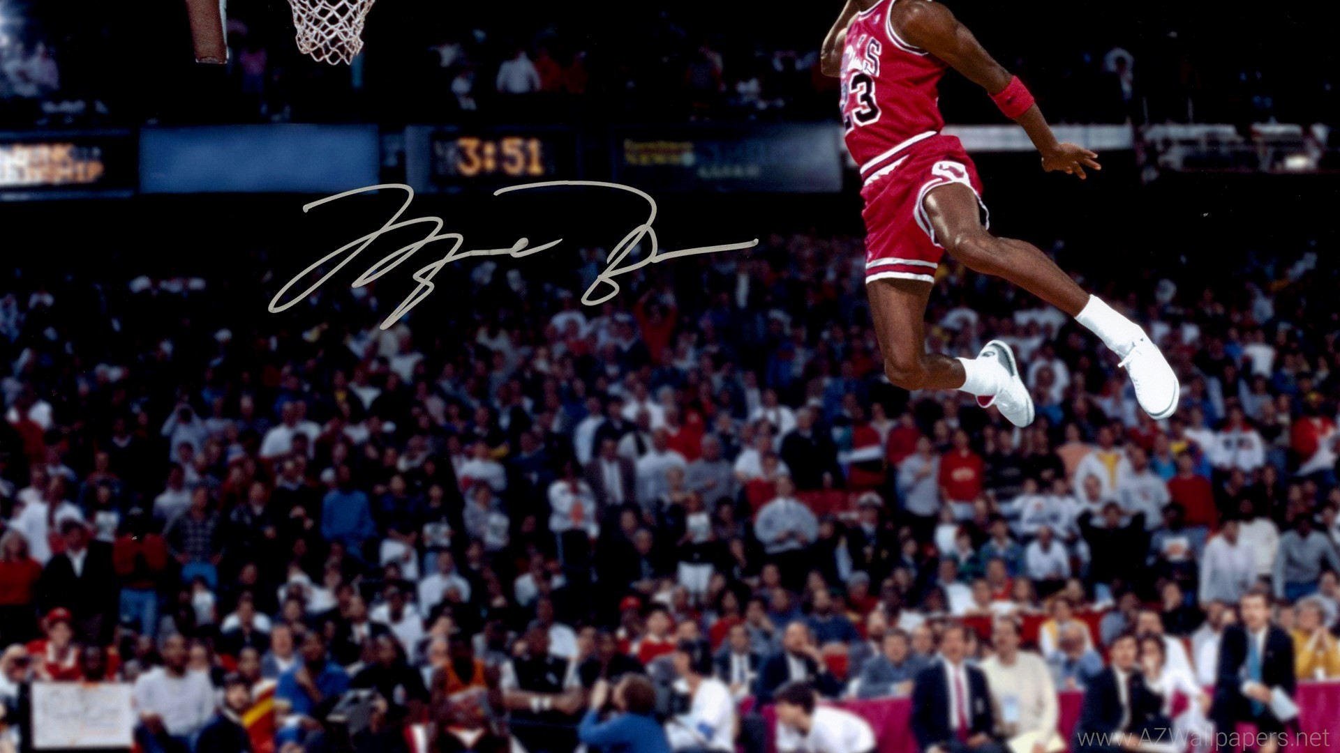 Michael Jordan Wallpaper For Desktop Wallpaper - 1988 Slam Dunk Contest Michael Jordan , HD Wallpaper & Backgrounds