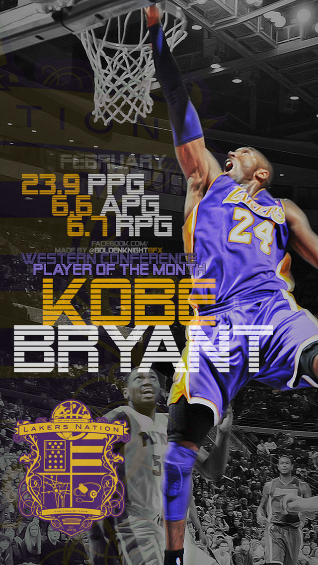 Kobe Bryant Iphone 6 Wallpaper 39 Images On Genchi - Lakers Nation , HD Wallpaper & Backgrounds