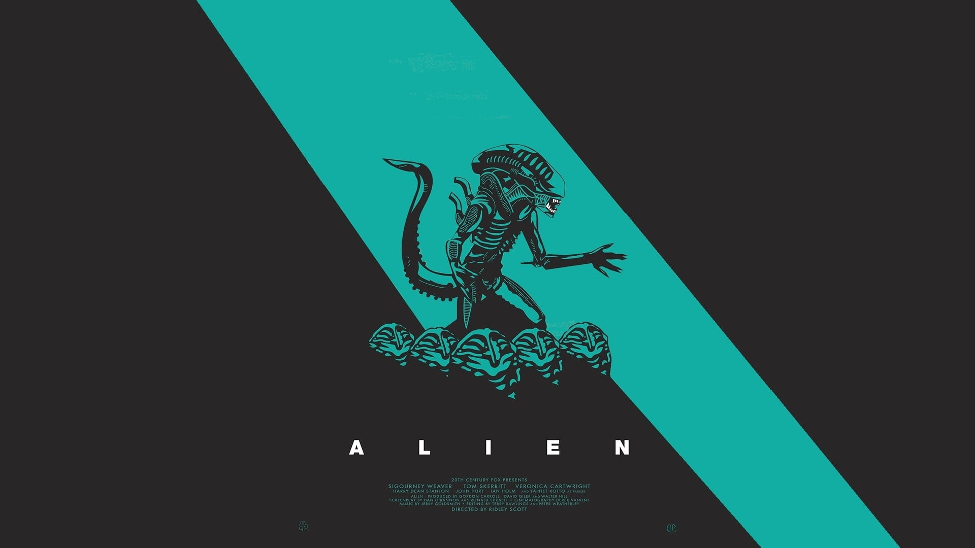 Alien Hd Wallpaper - Minimalist Alien Movie , HD Wallpaper & Backgrounds