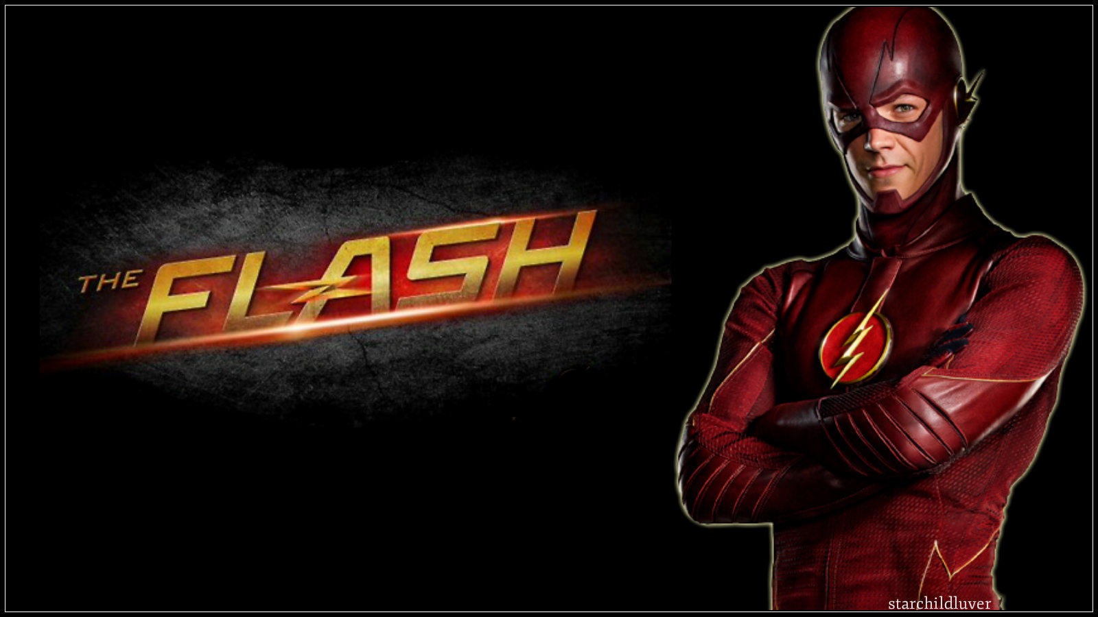 The Flash Achtergrond Called The Flash - Flash With Black Background , HD Wallpaper & Backgrounds