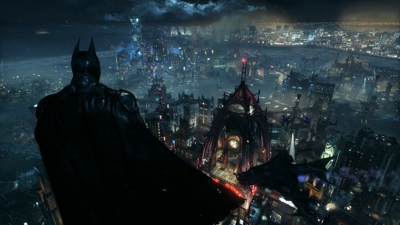Batman Arkham Knight - Batman Overlooking Gotham , HD Wallpaper & Backgrounds