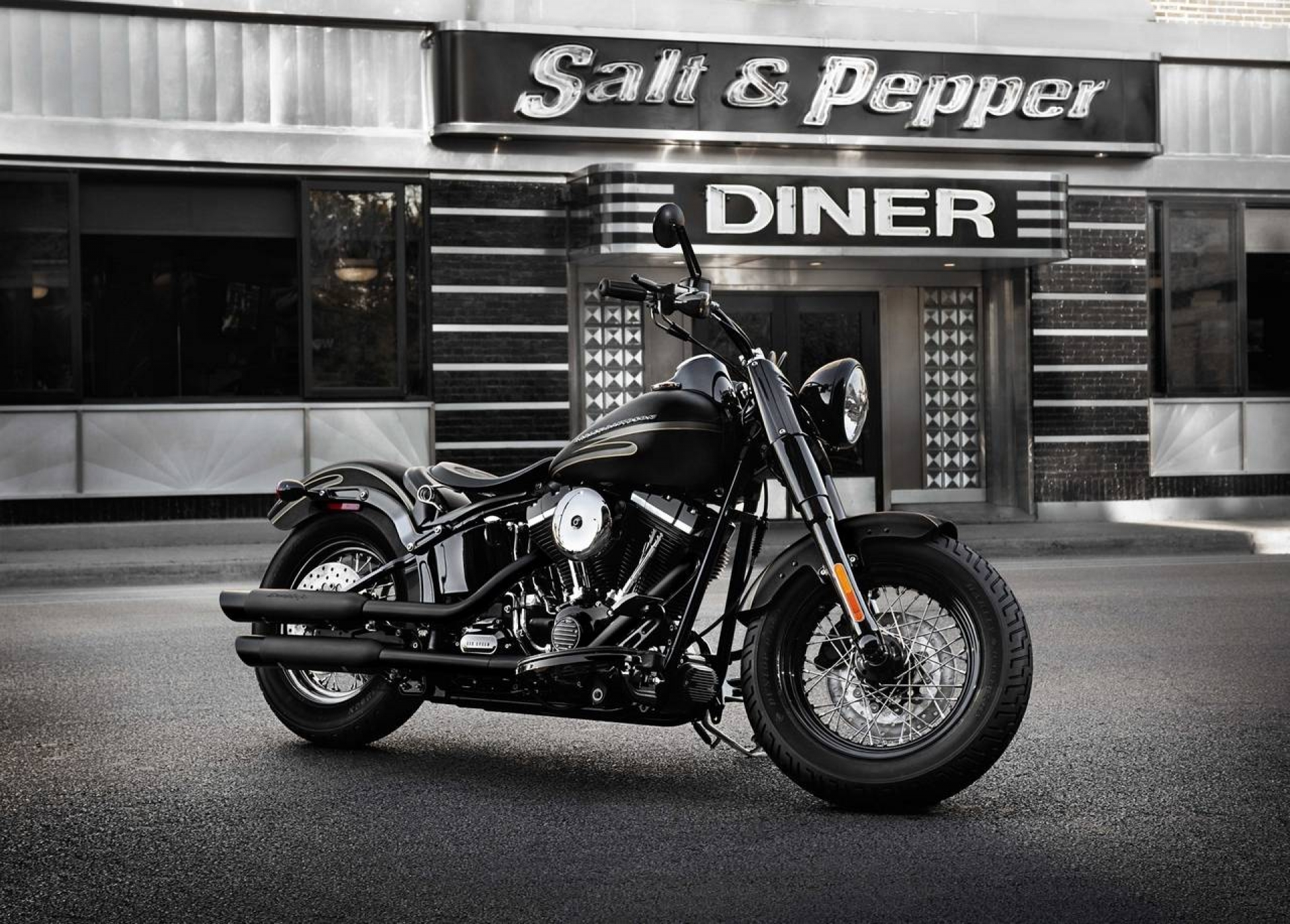 Harley Diner Motorcycle Wallpaper Wallpaper - Harley Davidson Motor Hd , HD Wallpaper & Backgrounds