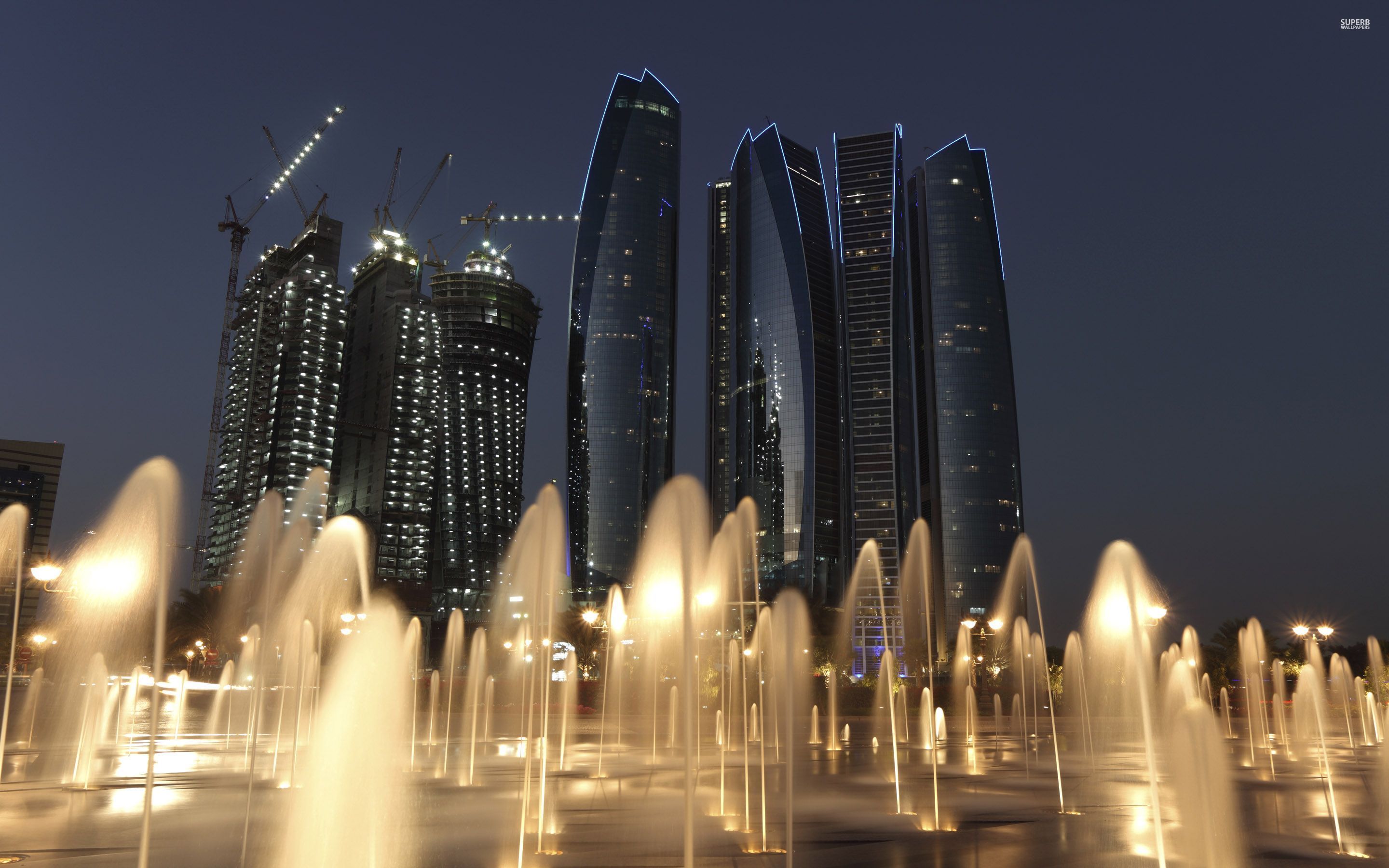 Abu Dhabi Fountains Dance - Abu Dhabi City Uae , HD Wallpaper & Backgrounds