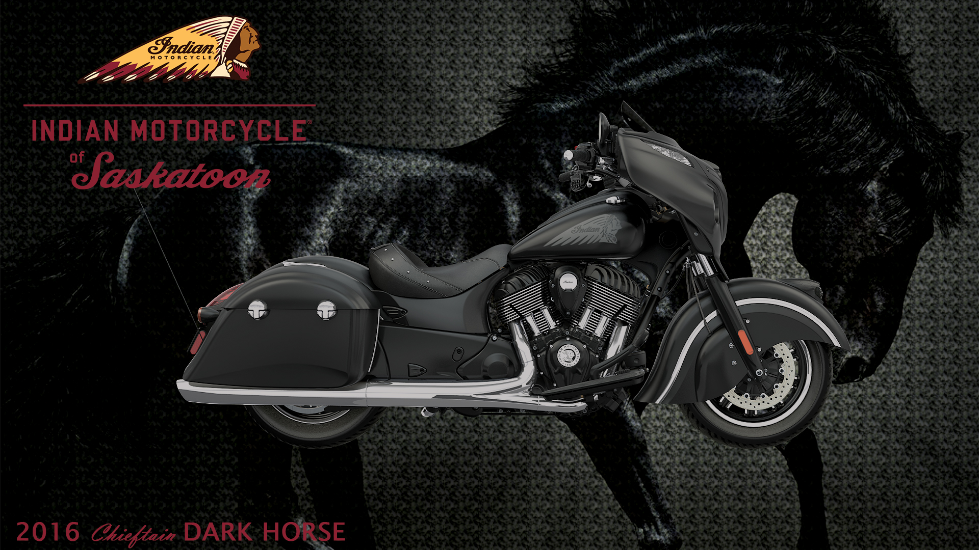 Indian Motorcycle Saskatoon Chieftain Dark Horse - Indian Motorcycle , HD Wallpaper & Backgrounds