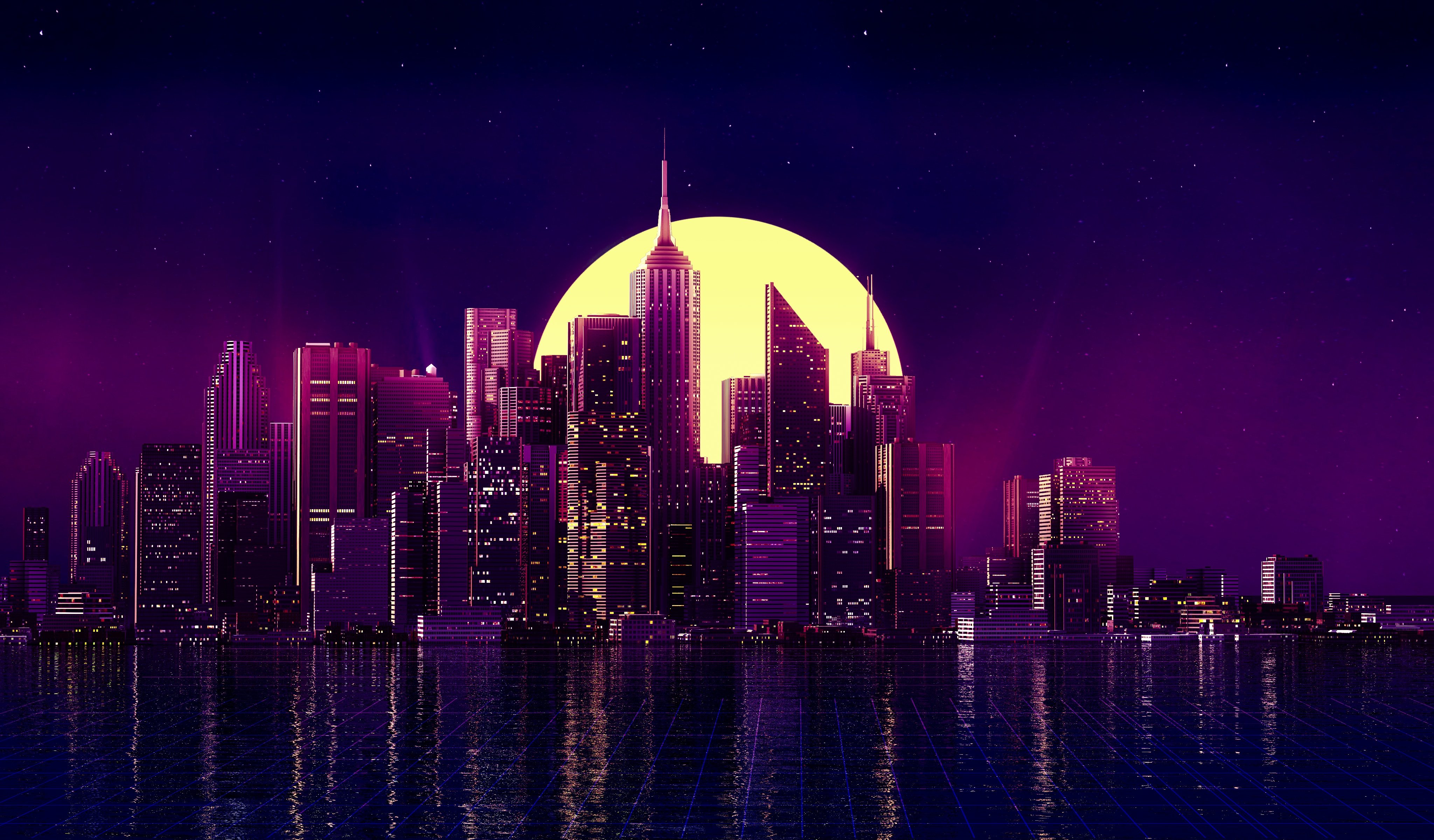 New York Wallpaper - Ready Player One City , HD Wallpaper & Backgrounds