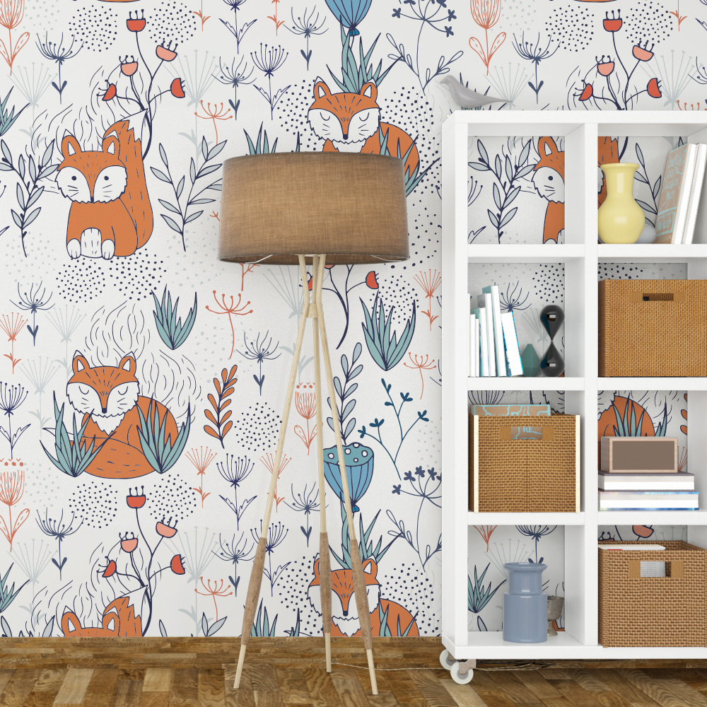 Nursery Fox Wallpaper - Fox Wallpaper Nursery , HD Wallpaper & Backgrounds