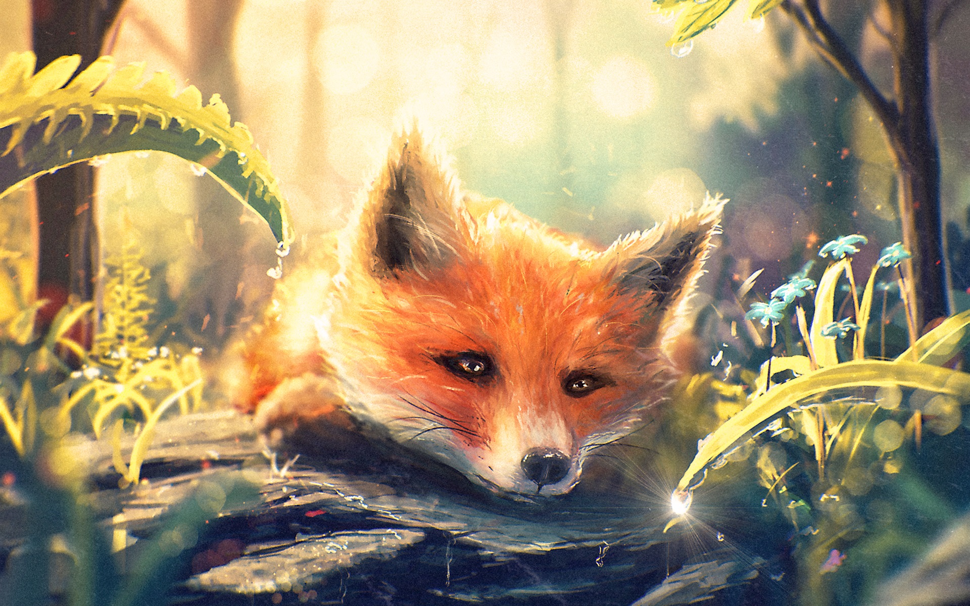 Download This Wallpaper - Art Fox , HD Wallpaper & Backgrounds
