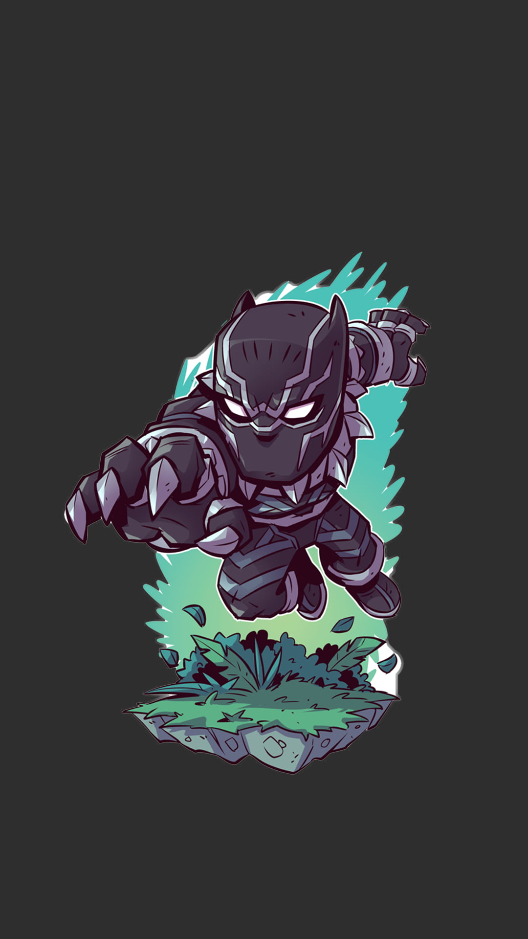 Cartoon Superhero Wallpaper - Iphone Black Panther Hd , HD Wallpaper & Backgrounds