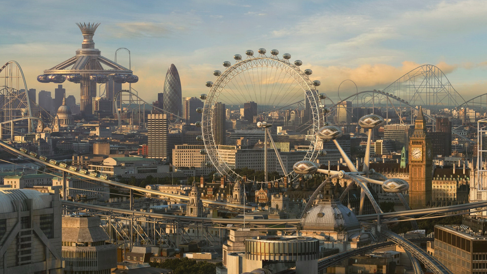 Most Beautiful London Wallpapers In Hd For Free Download - Super High Tech City , HD Wallpaper & Backgrounds