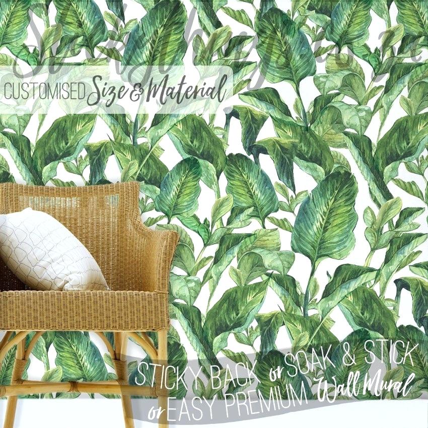 Tailor Made Banana Leaf Wall Mural Tropical Leaves - Chair , HD Wallpaper & Backgrounds