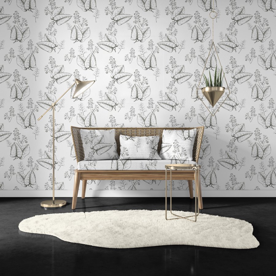 Leaves Wallpaper Mural - Windsor Chair , HD Wallpaper & Backgrounds