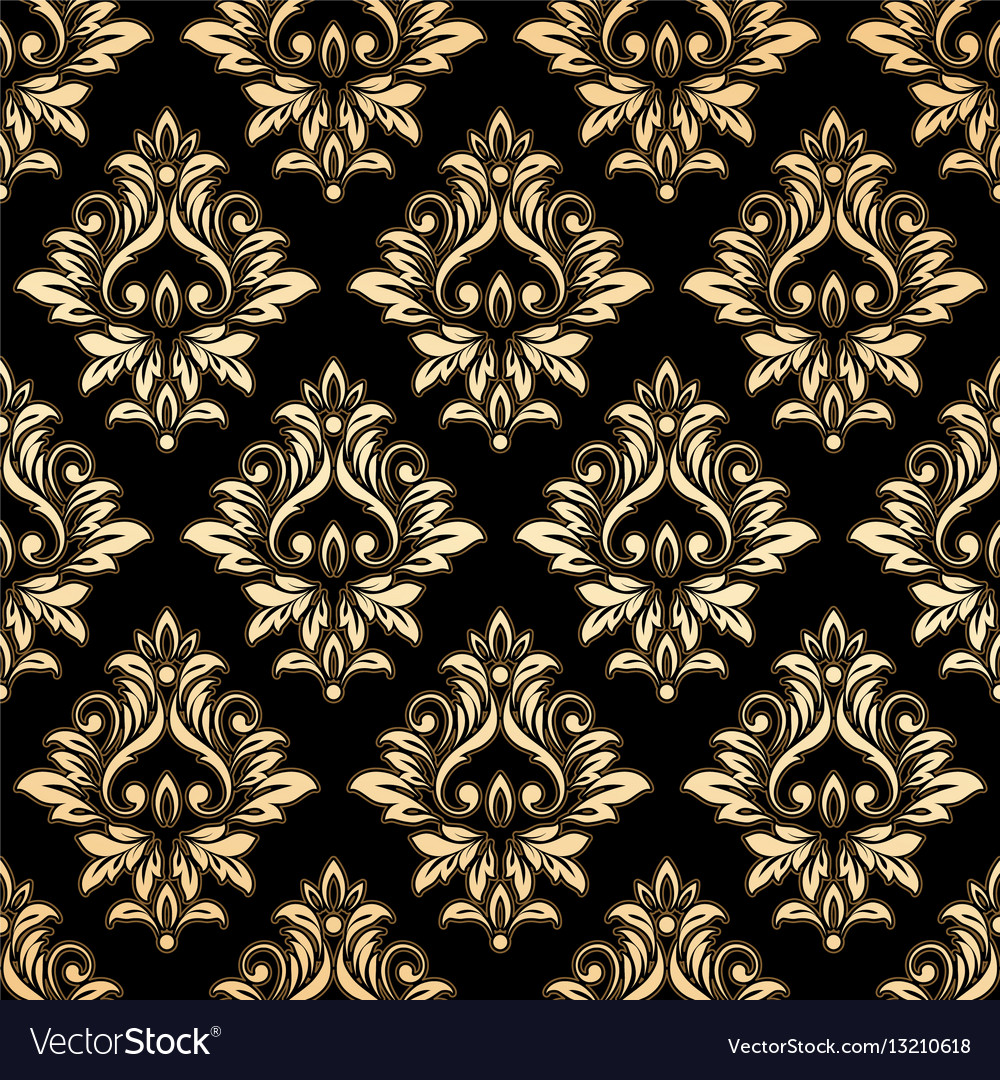 Luxury Golden Damask Wallpaper Vector Image - Gold Glitter Fleur De Lis , HD Wallpaper & Backgrounds