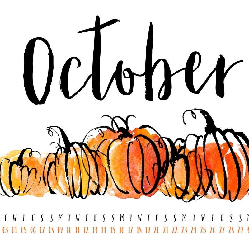 10 New October 2017 Desktop Wallpaper Full Hd 1920×1080 - October 2018 Calendar Background , HD Wallpaper & Backgrounds
