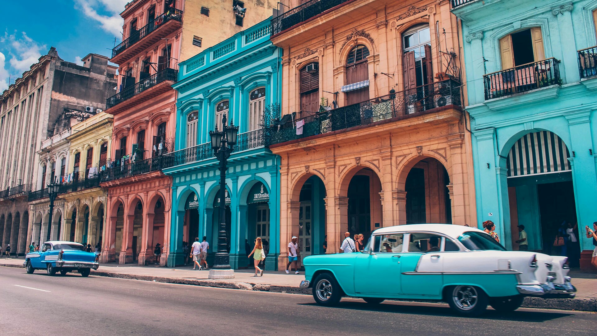 Colorful Havana With Vintage Cars Wallpaper - Havana Wallpaper 1920 X 1080 , HD Wallpaper & Backgrounds