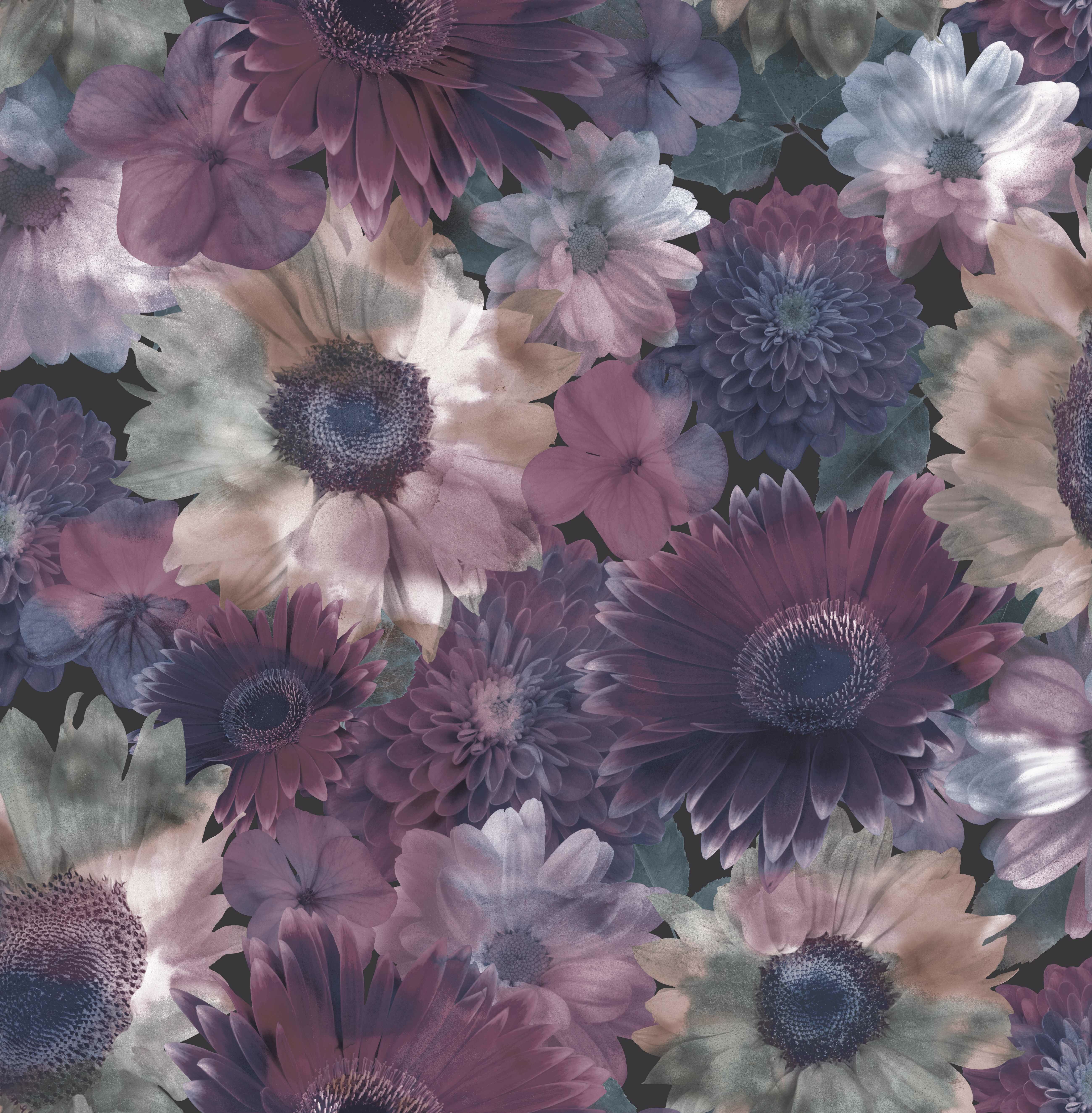 Superfresco Midnight Garden Purple Wallpaper 104895 - Tapet Mov , HD Wallpaper & Backgrounds