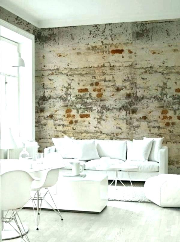 Designer Living Room Wallpaper Feature Wall Ideas Lounge - White Wash Brick Walls , HD Wallpaper & Backgrounds