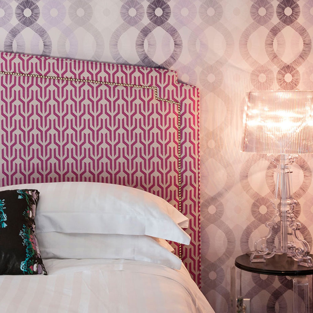 Purple Pink Bedroom Wallpaper - Bedroom Wallpapers On One Wall , HD Wallpaper & Backgrounds