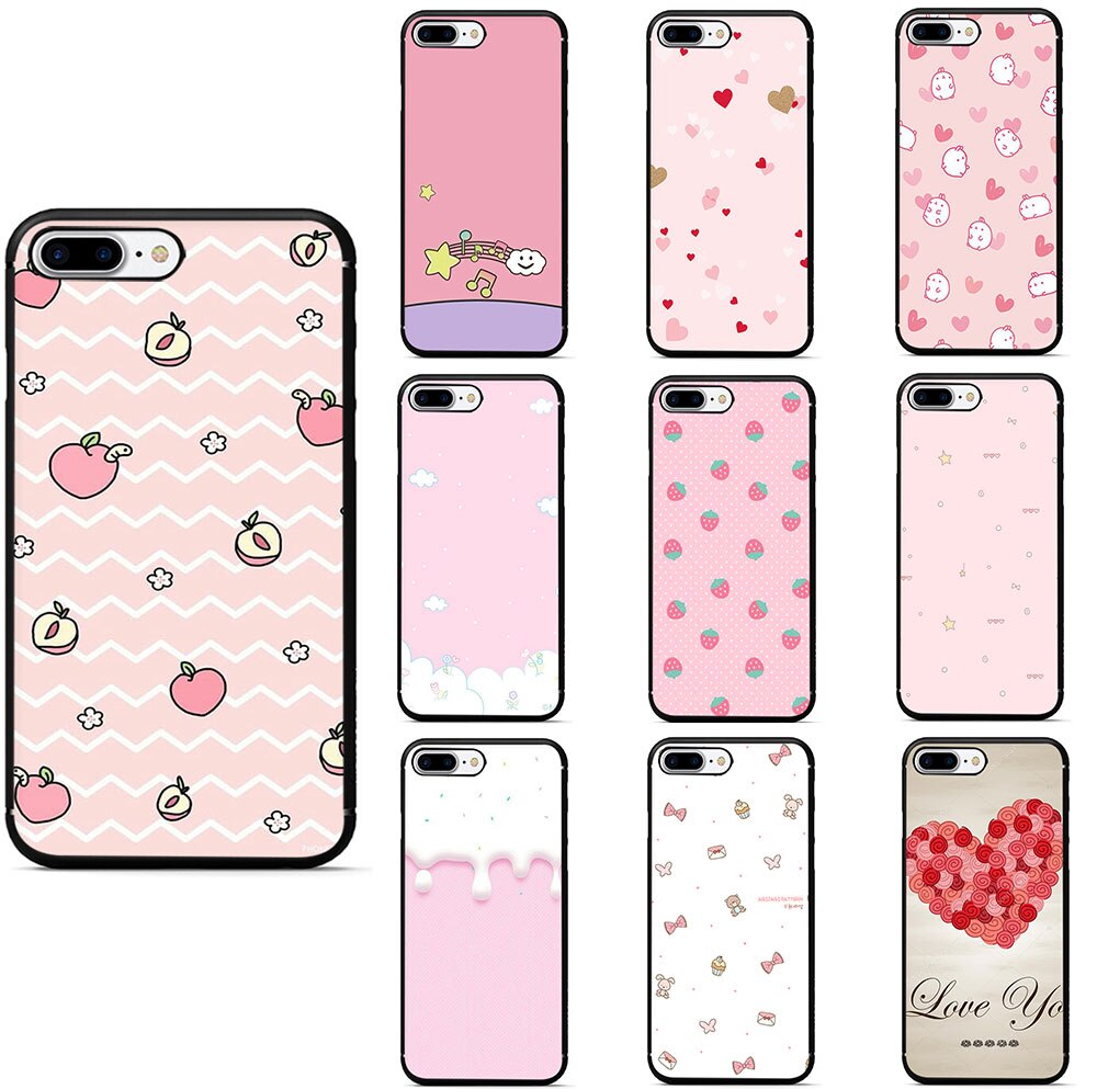 Pink Wallpaper Cute Peach For Iphone X Xs Max Xr Xs - Slodkie Tapeta Na Telefon , HD Wallpaper & Backgrounds