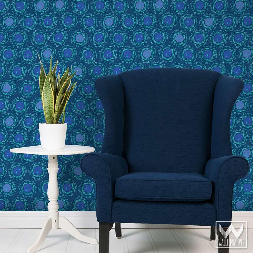 Blue Modern Wallpaper Design - Blue Room , HD Wallpaper & Backgrounds