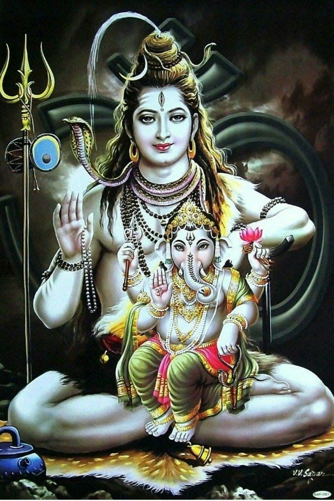 Pin By Dharma Dhannya On Shiva In 2018 - Lord Shiva With Ganesh , HD Wallpaper & Backgrounds