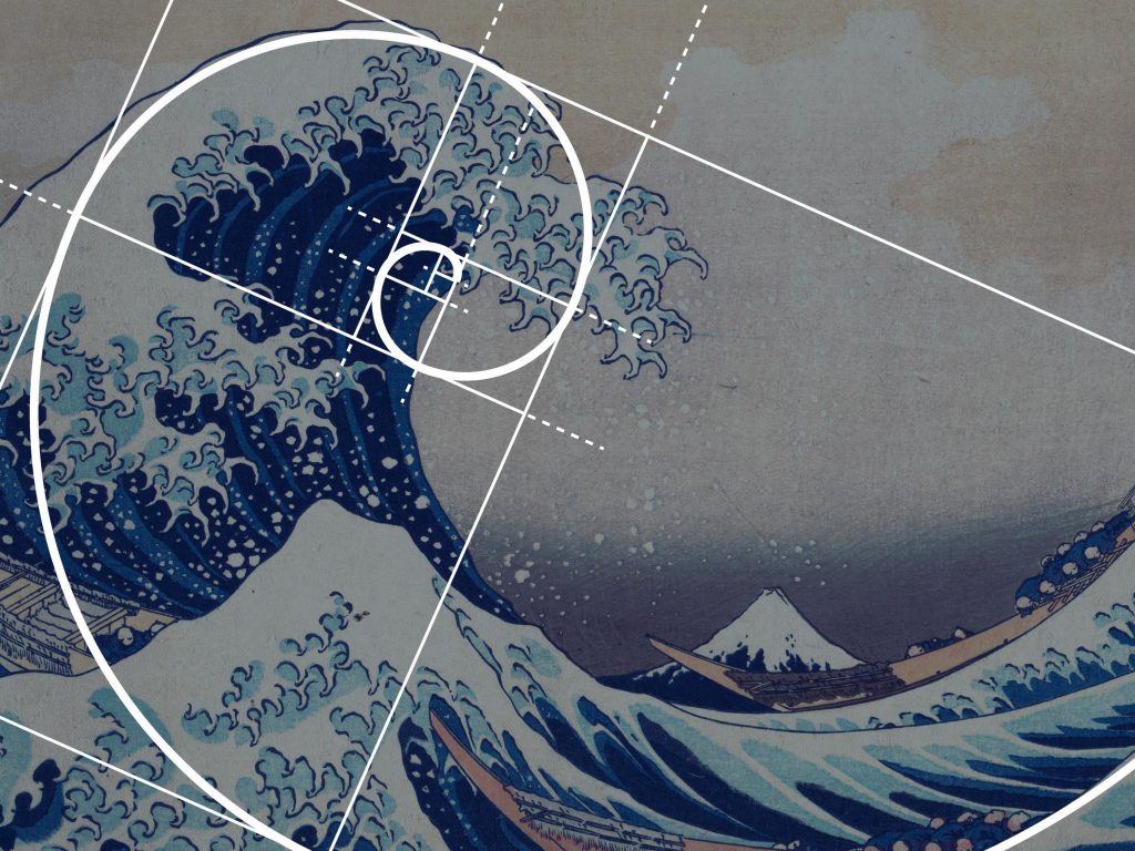 Hokusai Fibonacci Wallpaper - Japanese Art , HD Wallpaper & Backgrounds