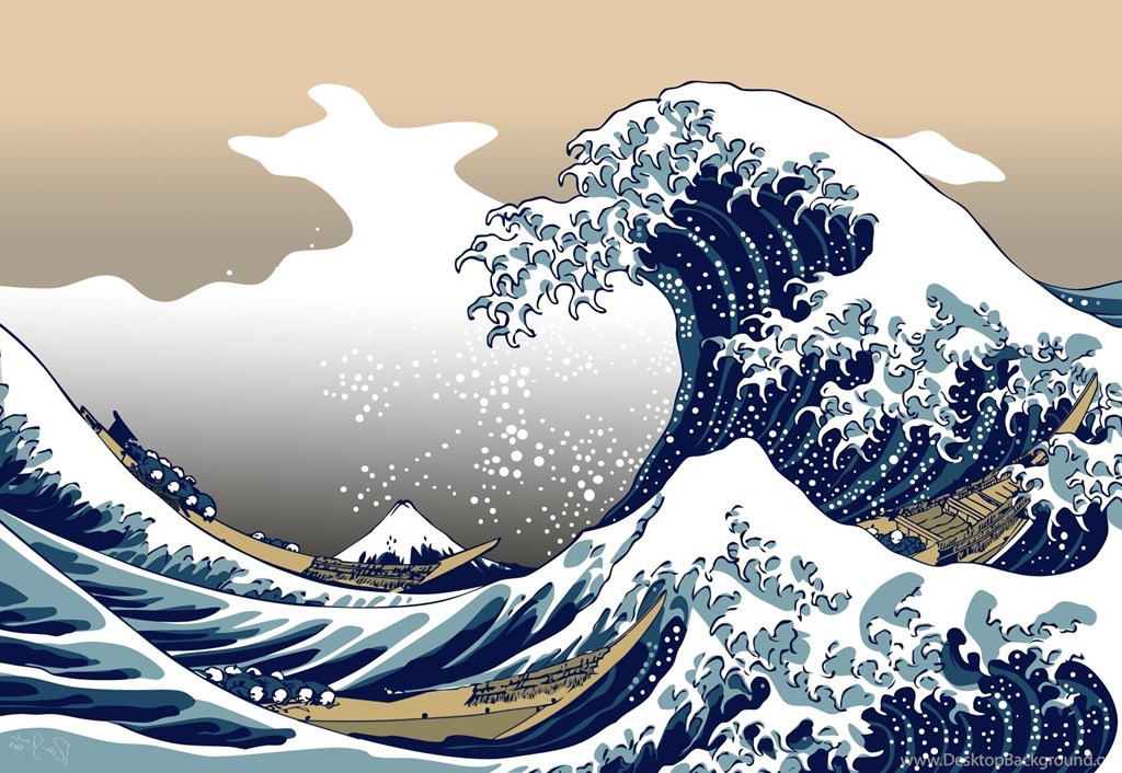 The Great Wave Wallpaper - Great Wave Off Kanagawa Wallpaper Hd , HD Wallpaper & Backgrounds