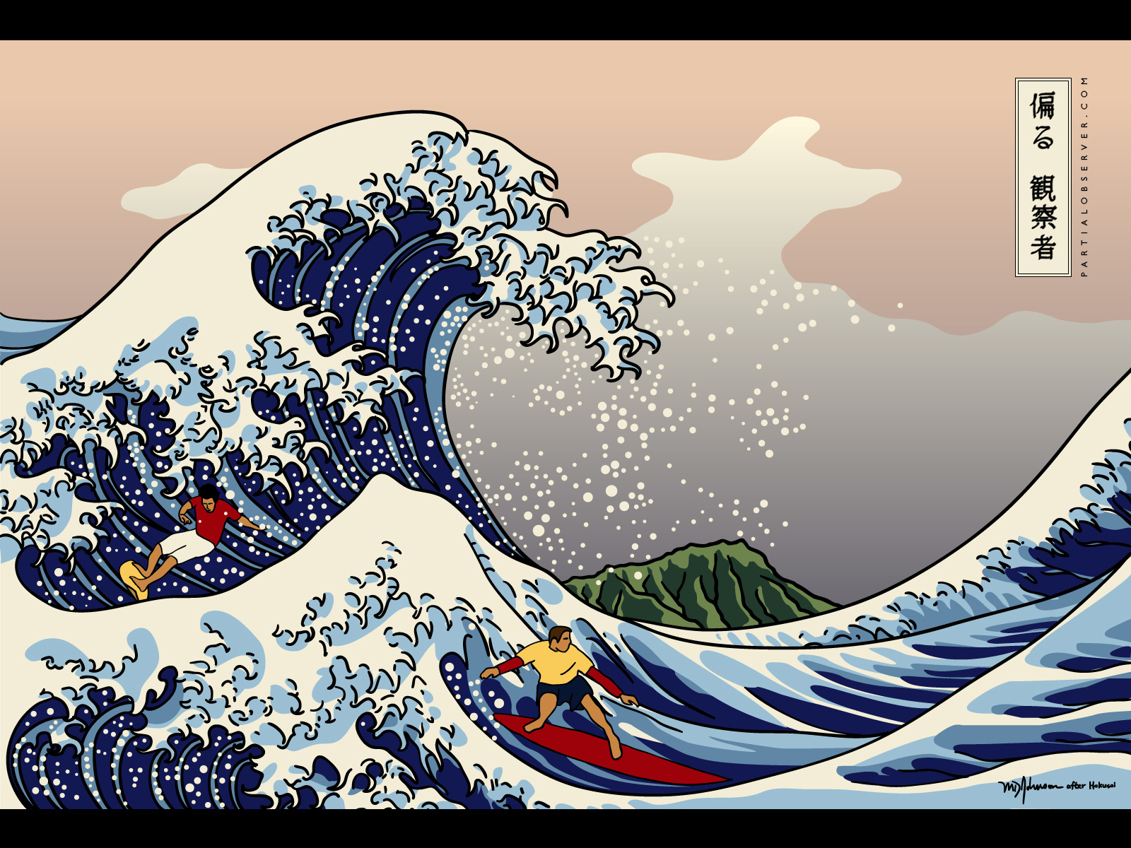 1600 X 1200 - Great Wave Off Kanagawa Remake , HD Wallpaper & Backgrounds