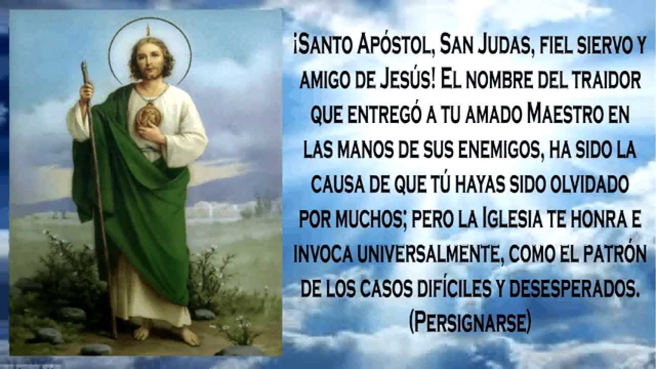 Oración A San Judas Tadeo Para Solicitar Su Ayuda Intercesora - San Judas Tadeo Hd , HD Wallpaper & Backgrounds