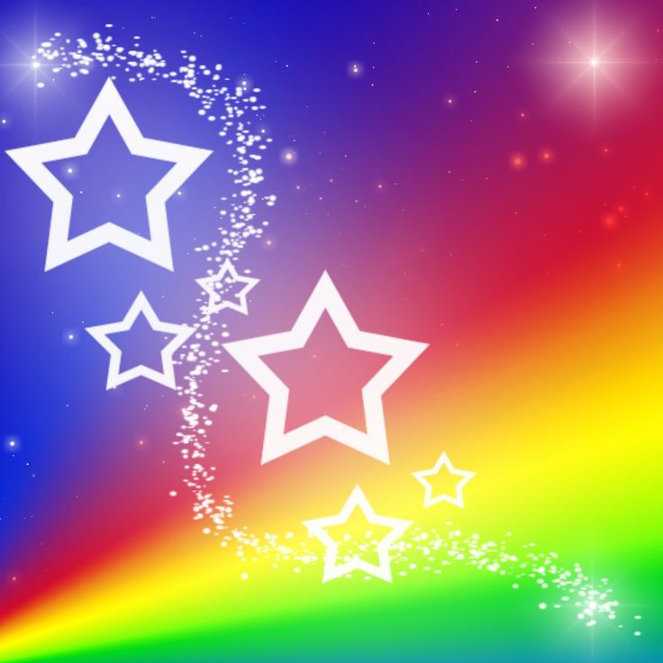 Rainbow And Stars Background , HD Wallpaper & Backgrounds