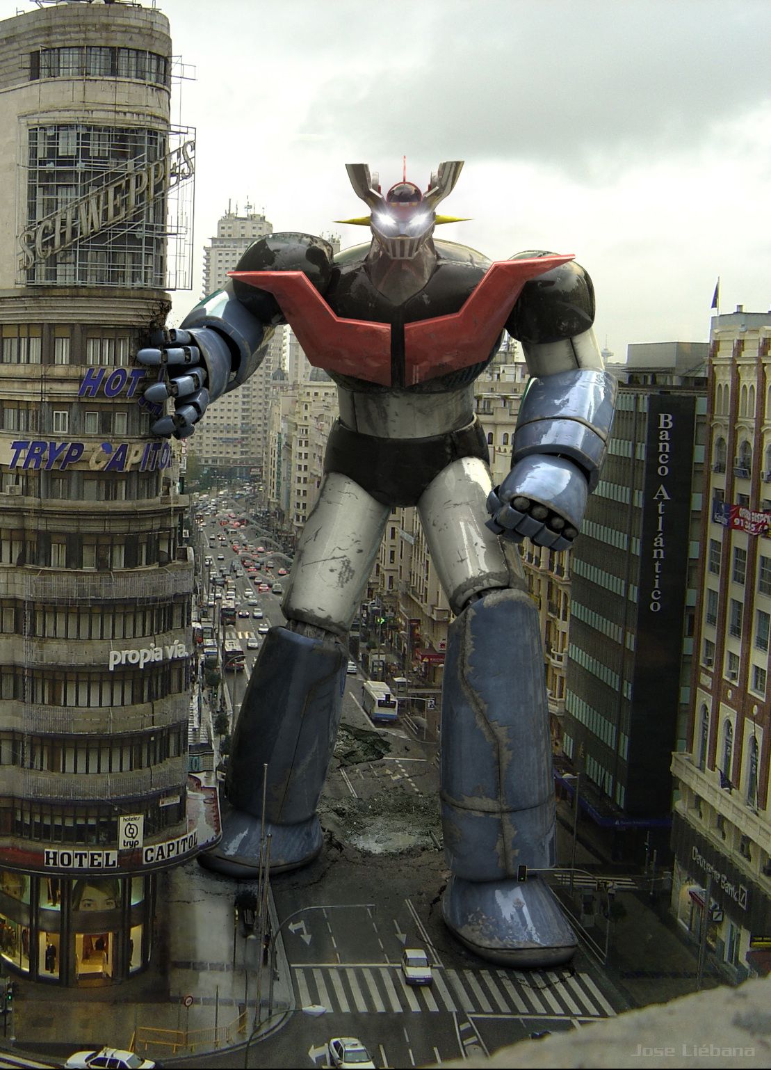 Mazinger Z En Madrid Mazinger Z Gran Via Hd Wallpaper Backgrounds Download