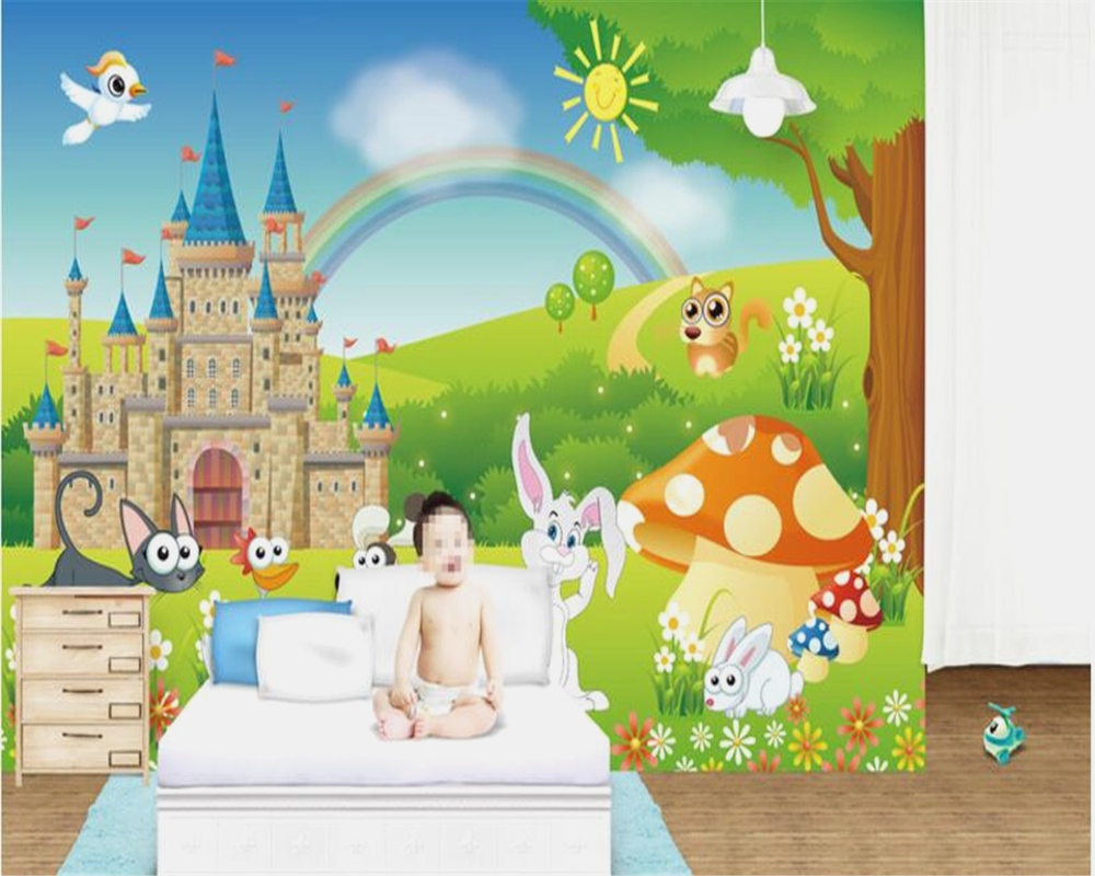 Beibehang Kustom Anak Anak Kamar Latar Belakang 3d - Wallpaper , HD Wallpaper & Backgrounds
