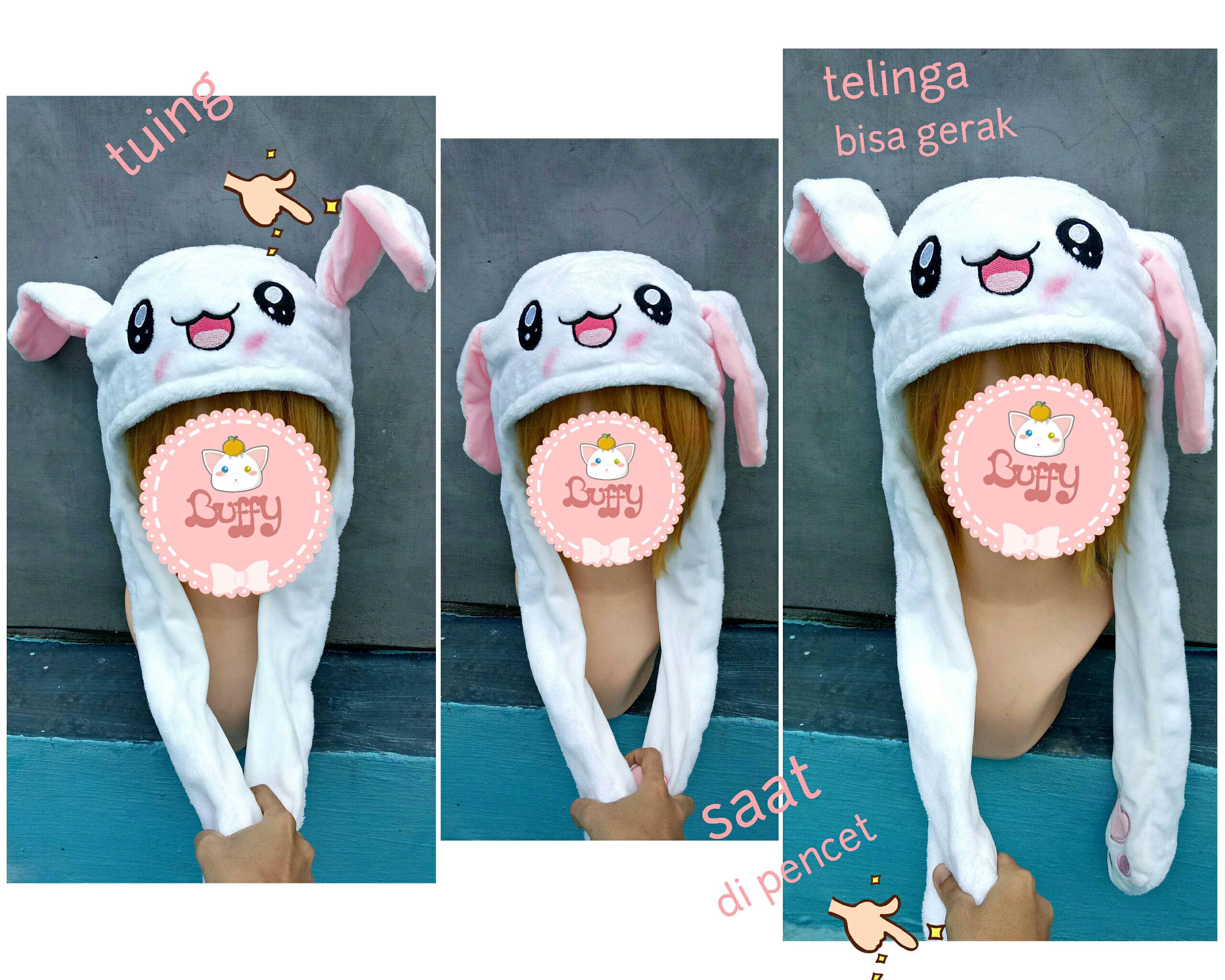 Bunny Hat Dancing Topi Kelinci Telinga Goyang - Topi Kelinci Telinga Bergerak , HD Wallpaper & Backgrounds