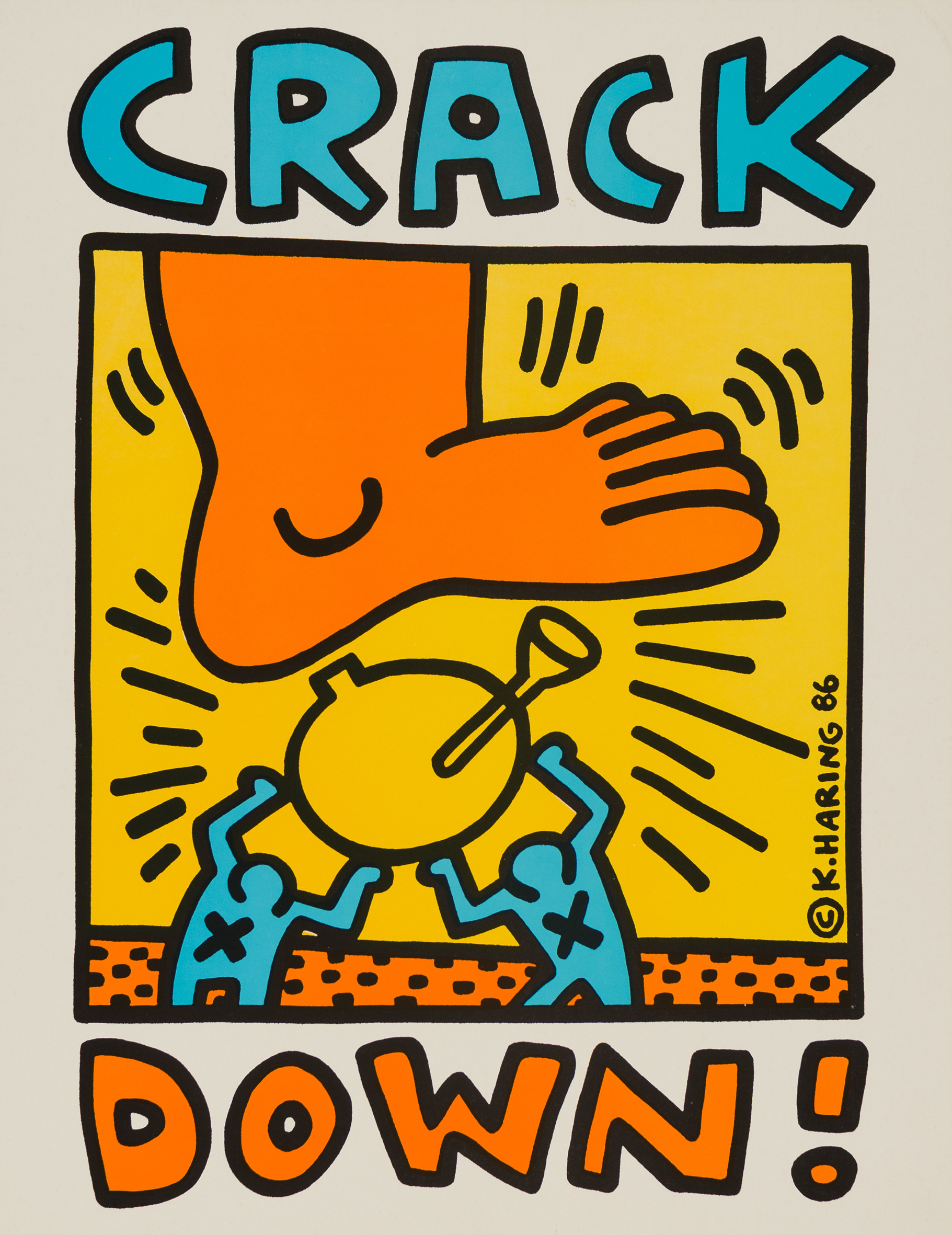 Keith Haring ‖ Heaven And Hell - Keith Haring Crack Down , HD Wallpaper & Backgrounds