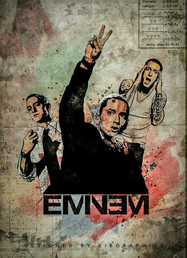 Slim Shady Iphone Wallpaper Pin By Sk Tajuddin On Eminem - Eminem Poster Art , HD Wallpaper & Backgrounds