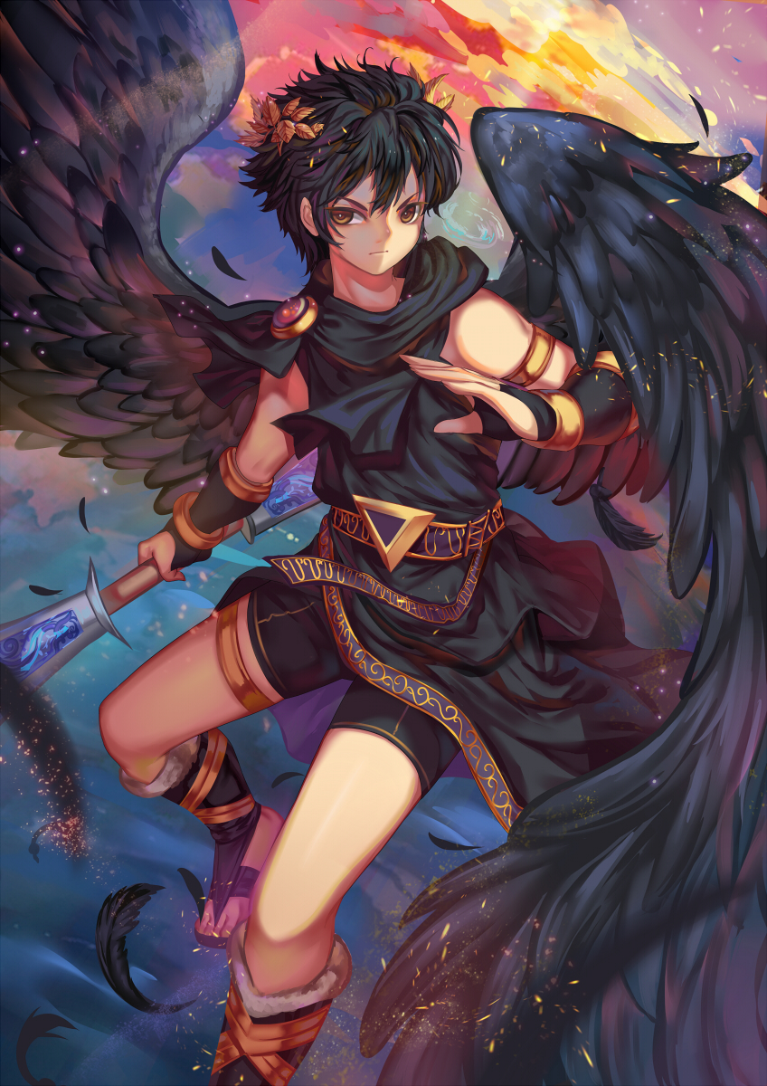 Anime, Ixora140, Kid Icarus, Dark Pit, Pit, Laurel , HD Wallpaper & Backgrounds