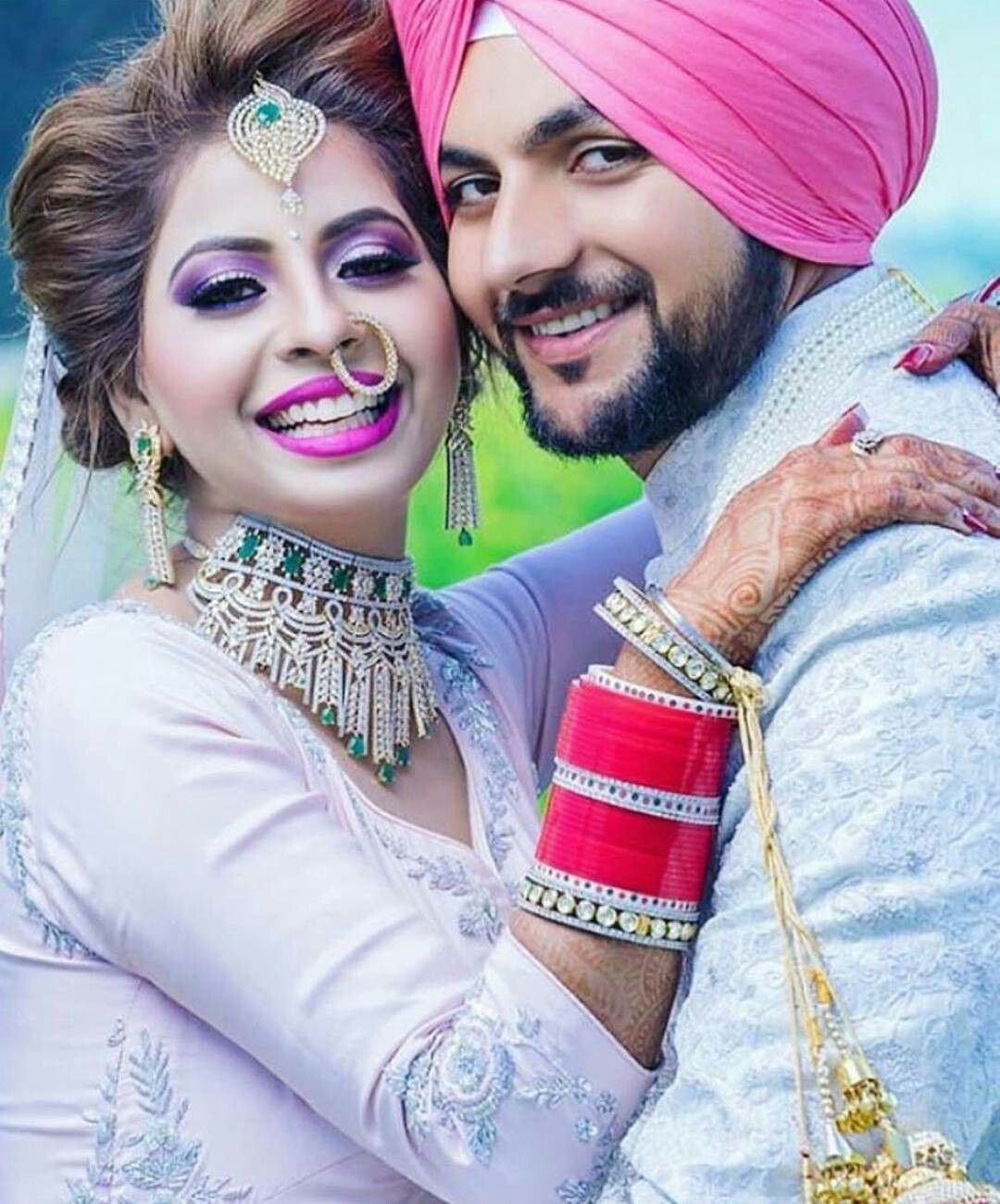 @dhanjal16 Cute Couple Images, Wedding Couple Photos, - Punjabi Sweet Couple Wedding Moments , HD Wallpaper & Backgrounds