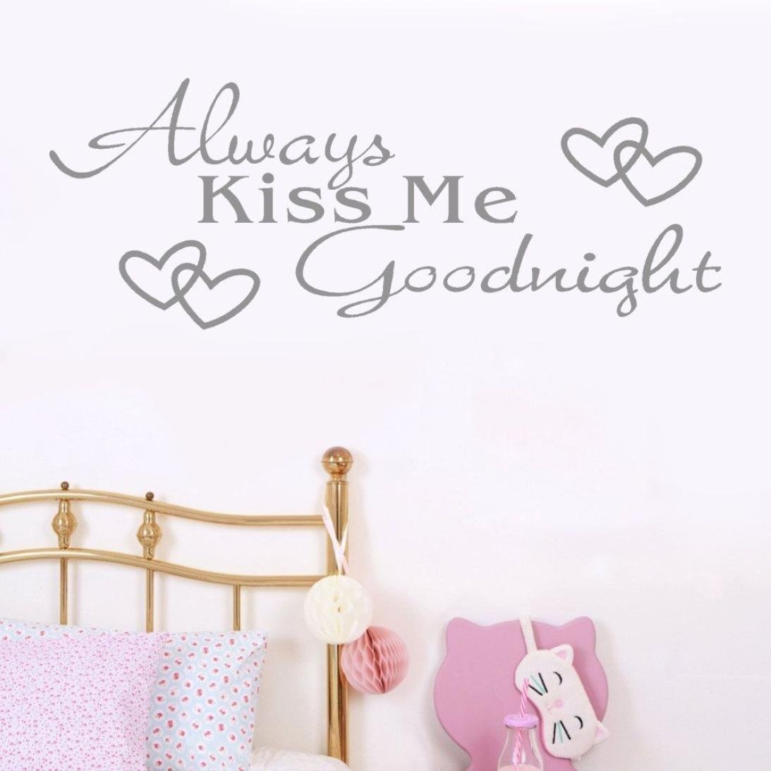 Xuanou Always Kiss Me Goodnight Home Decor Wall Sticker - Wall Decal , HD Wallpaper & Backgrounds