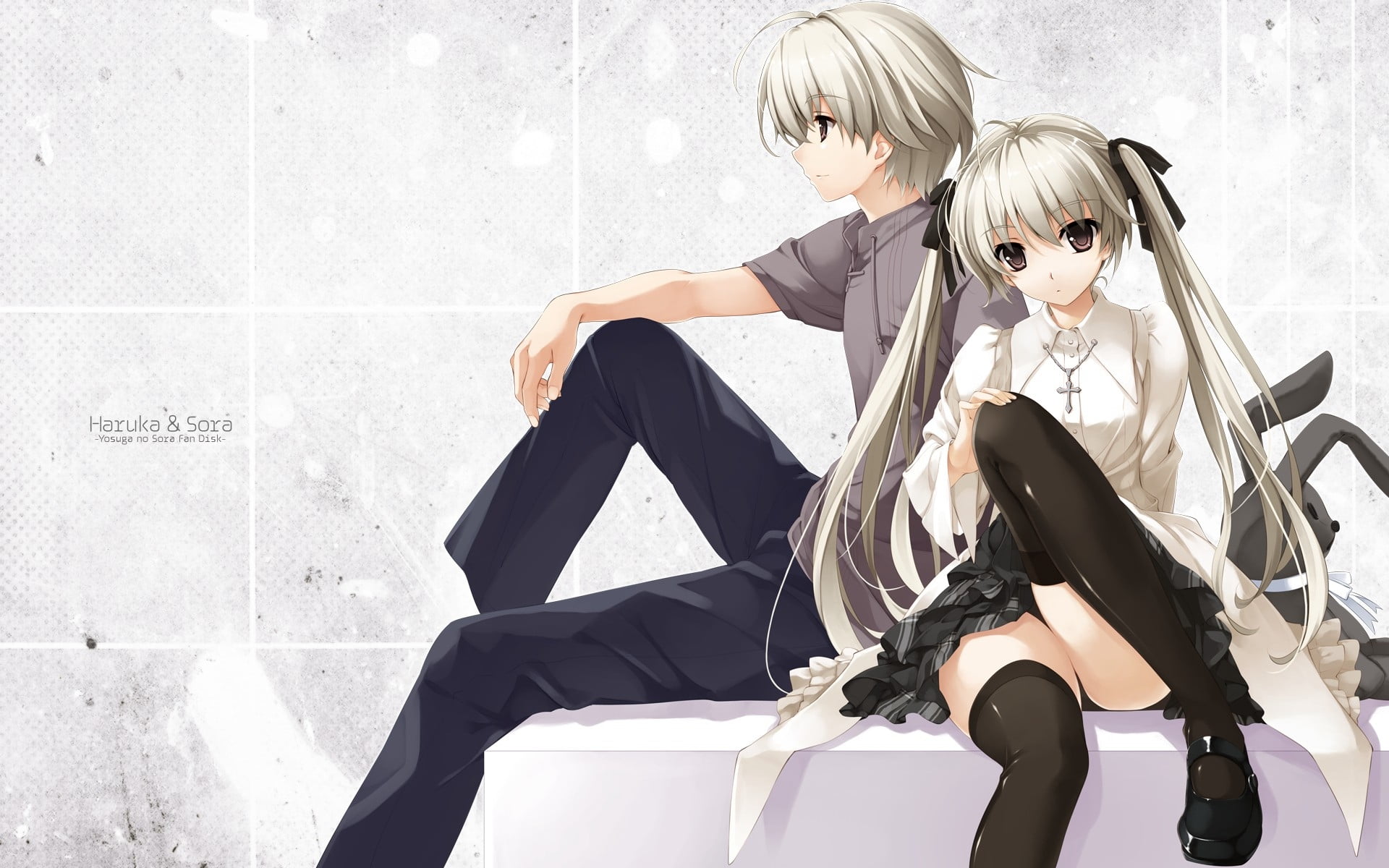 Haruka And Sora From Yosuga No Sora Hd Wallpaper - Yosuga No Sora Fondos De Pantalla , HD Wallpaper & Backgrounds