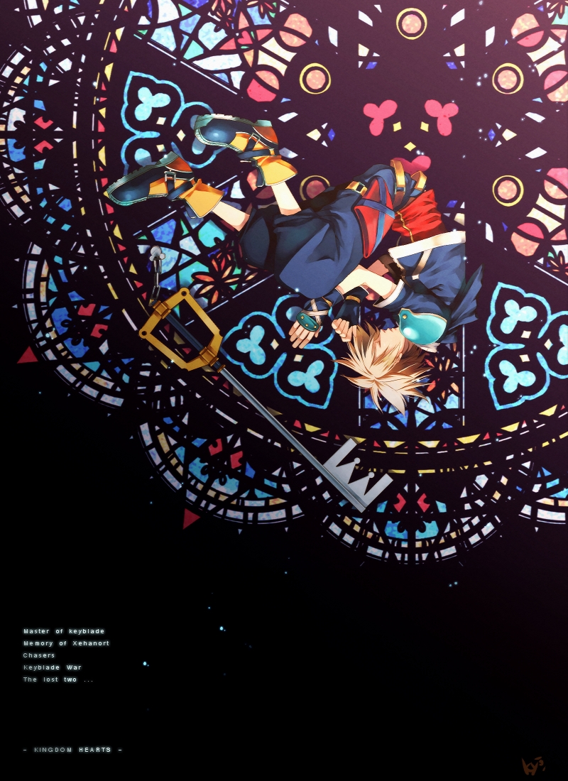 View Fullsize Sora Image - Kingdom Hearts Stained Glass Fanart , HD Wallpaper & Backgrounds