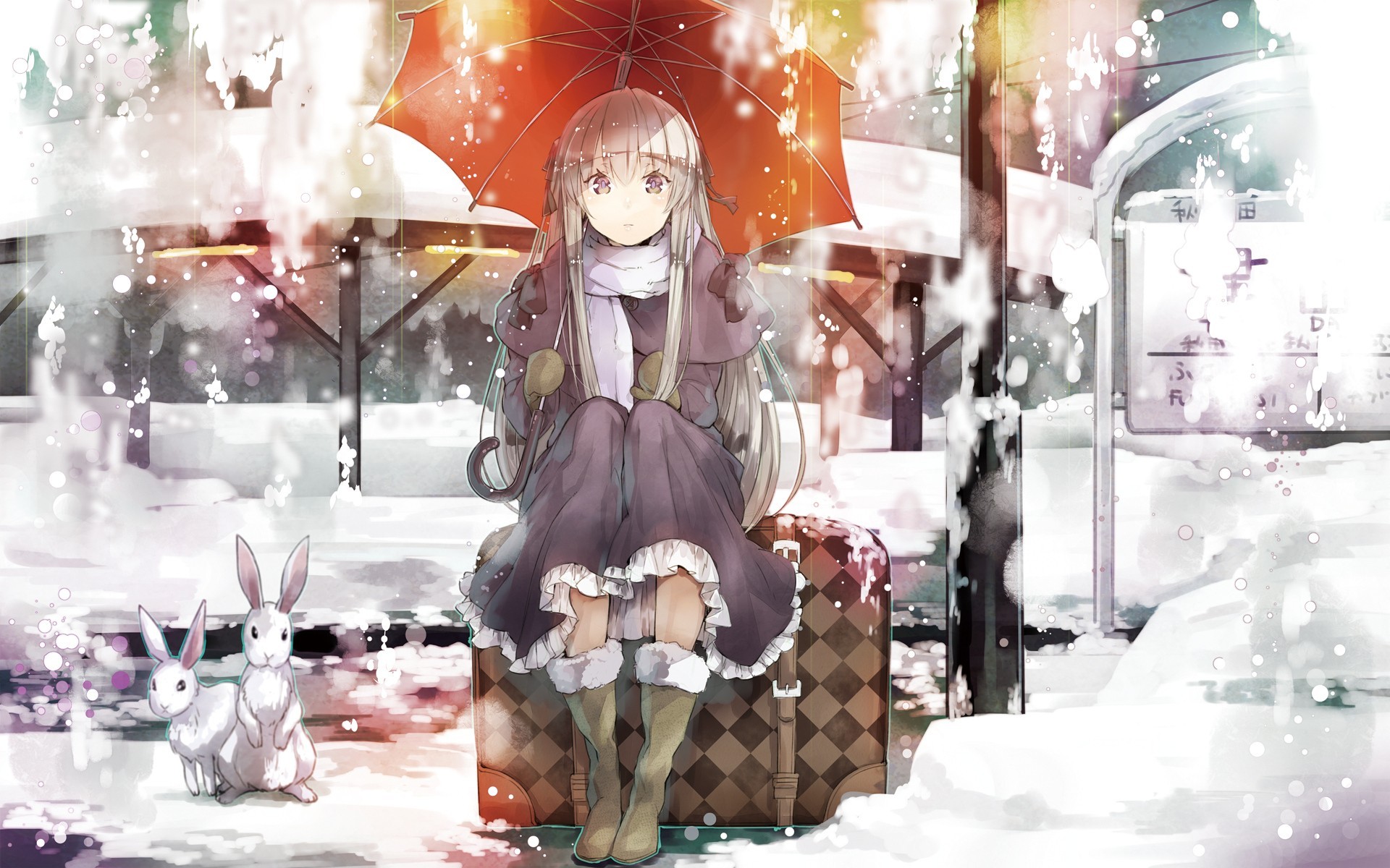 Anime Girls, Umbrella, Yosuga No Sora, Kasugano Sora - Yosuga No Sora , HD Wallpaper & Backgrounds