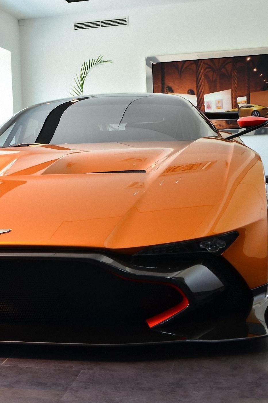 Aston Martin Vulcan Orange Sportcar Nurburgring - Aston Martin Vulcan Wallpaper Iphone , HD Wallpaper & Backgrounds