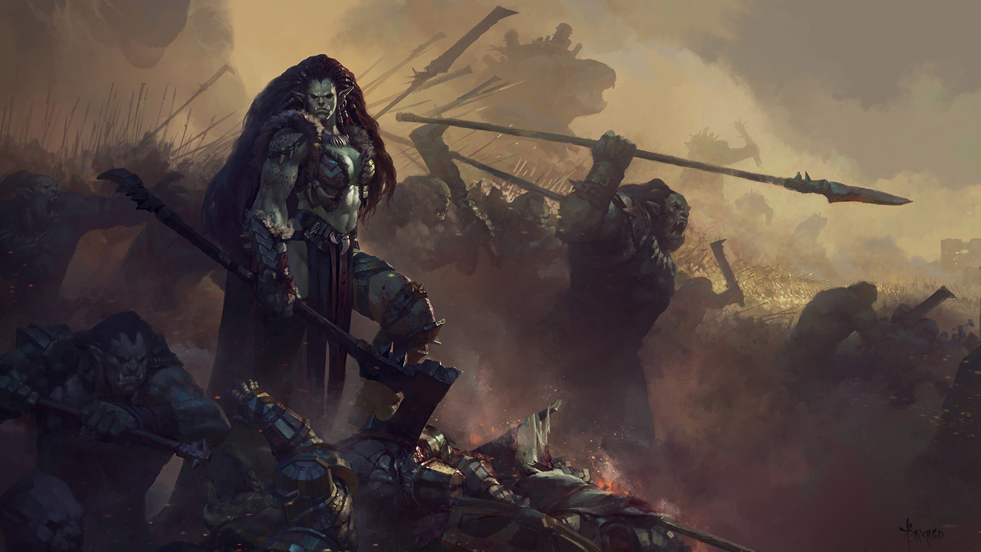 Mtg Orc Commander , HD Wallpaper & Backgrounds