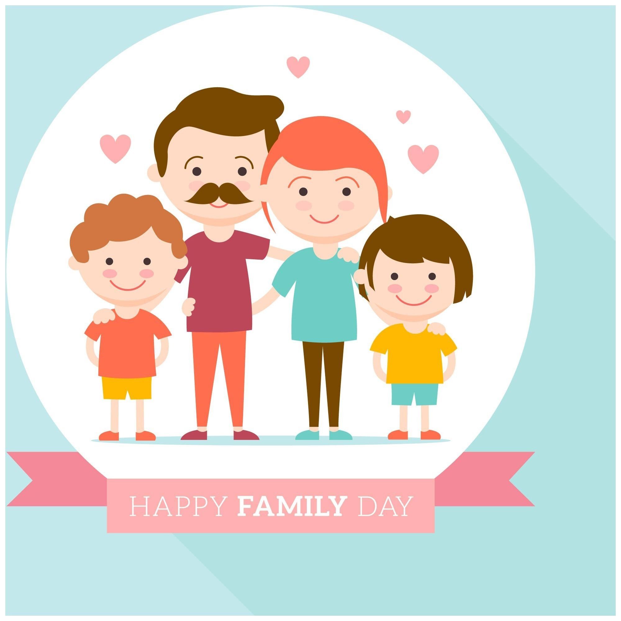 Cute Happy Family Day , HD Wallpaper & Backgrounds