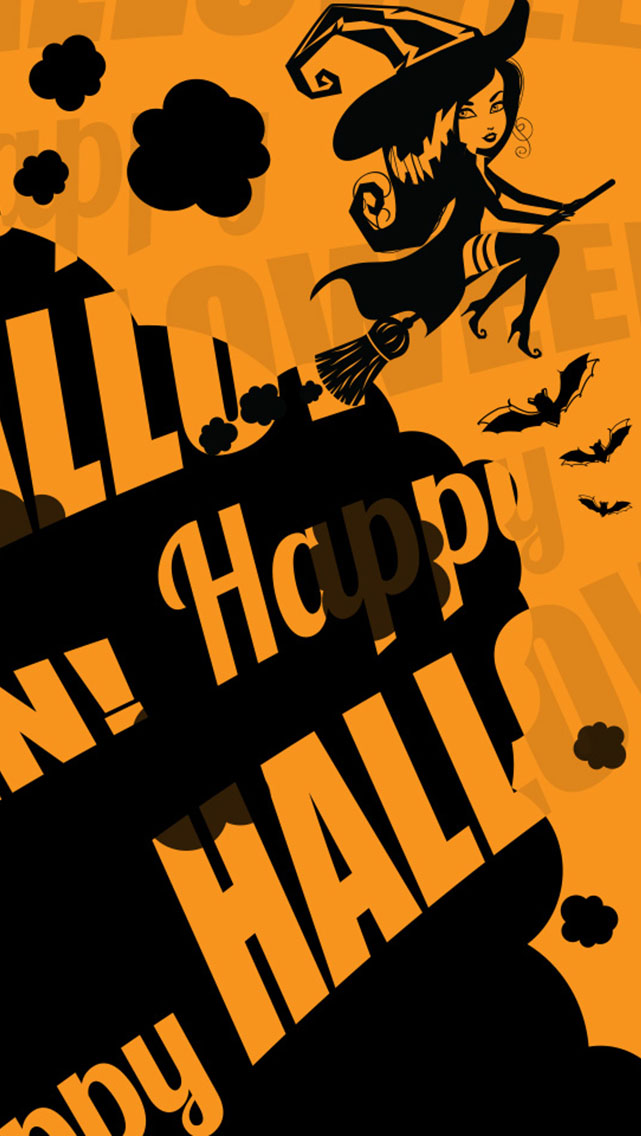 Happy Halloween Witch - Wallpaper , HD Wallpaper & Backgrounds