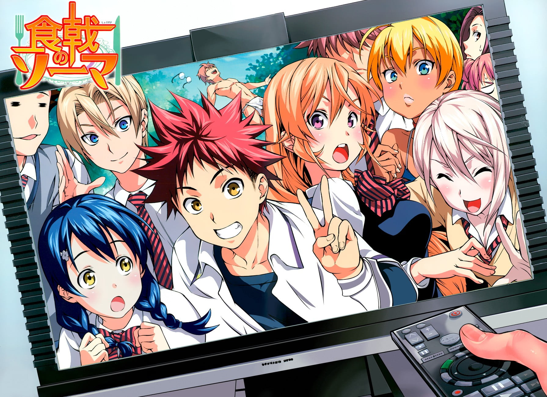 Gray Flat Screen Tv, Shokugeki No Souma, Anime, Ibusaki - Shokugeki No Soma , HD Wallpaper & Backgrounds