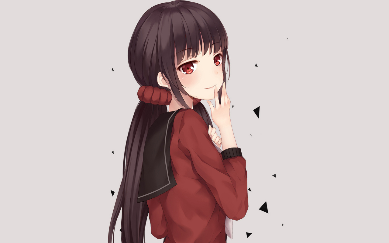 Red Eyes, Anime Girl, Maki Harukawa, Danganronpa, Wallpaper - Anime Girl Red Eye , HD Wallpaper & Backgrounds