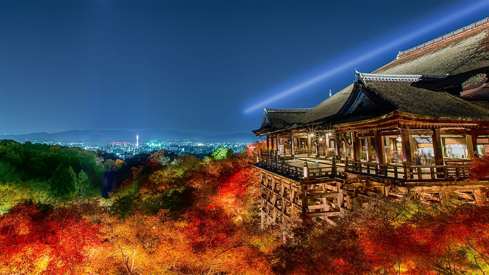 Kiyomizu Temple Kyoto Japan Autumn House Building Landscape - Kiyomizu Dera Kyoto , HD Wallpaper & Backgrounds